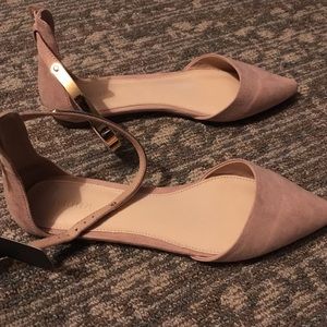 F21 Nude Suede Flats